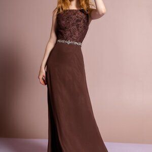 Scoop Neck A-Line Shape Lace Prom Dress GSGL2163